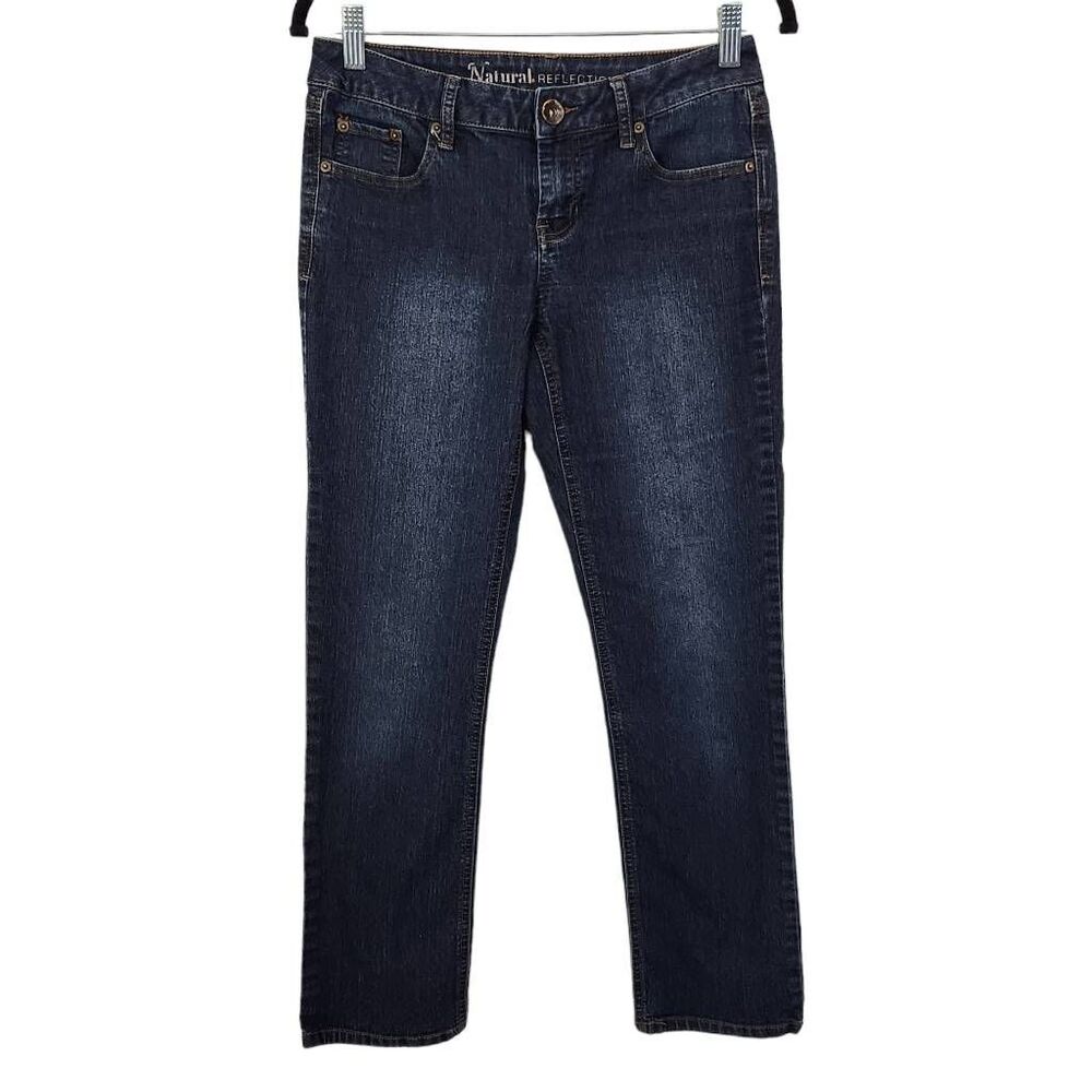 Natural Reflections Capri Jeans Size 2 Petite Dark Wash Denim